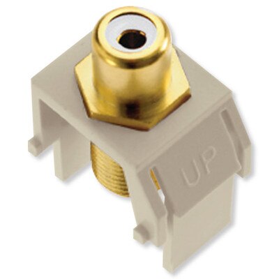 On-Q/Legrand RCA to F Keystone Snap-In Connector, White Insert